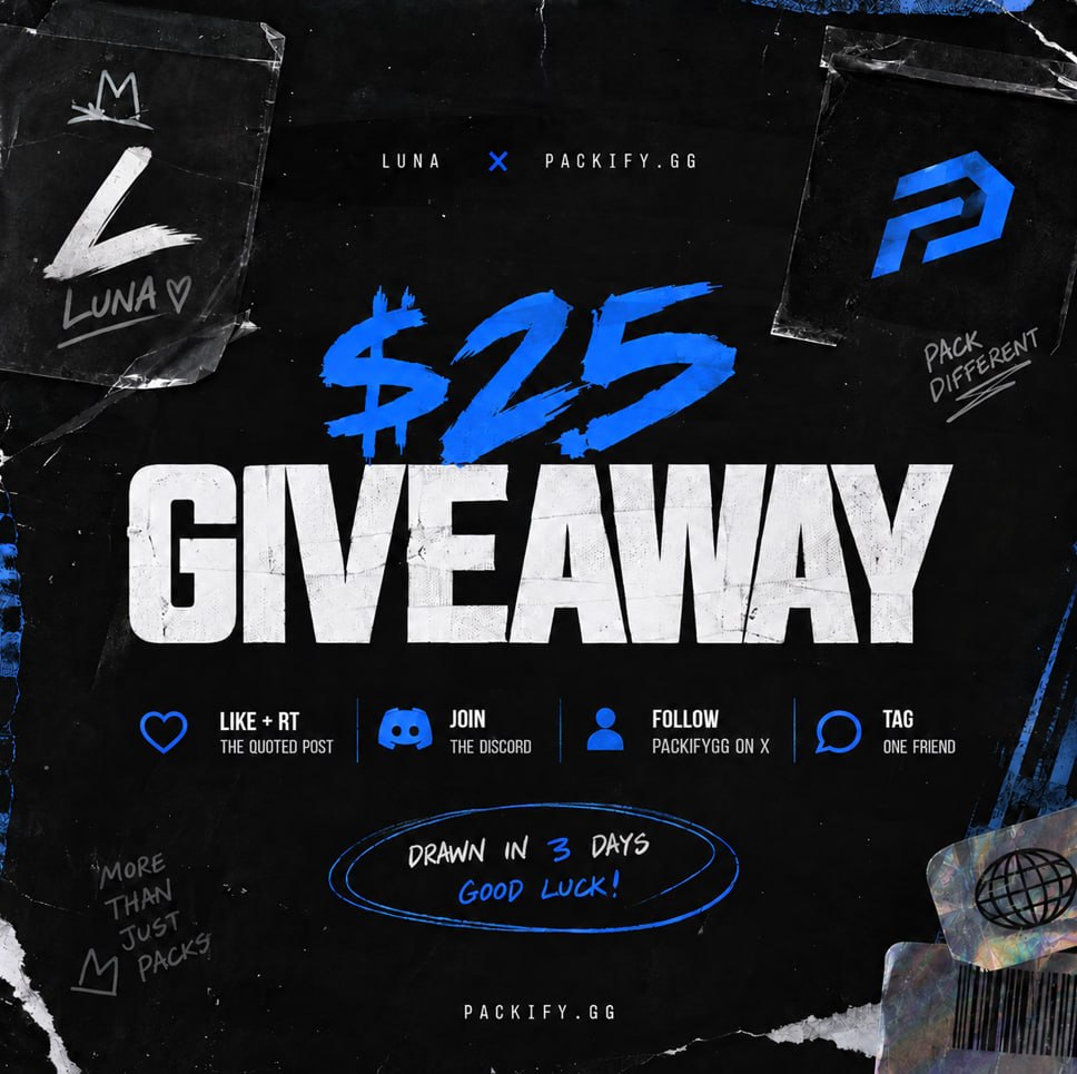 Luna_Promotes's tweet photo. 💲25 || 72 hrs 🌙

• RT &amp; FOLLOW  @packifygg

• JOIN DISCORD: https://t.co/VICczv2ZXJ https://t.co/K12TqUdXOy