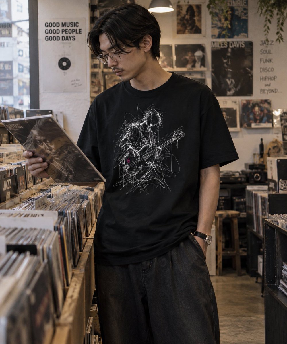 IROHworks's tweet photo. DIG DEEPER.

表通りにはない音を探す。

USAGI32 / SCRIBBLE ART
BASS EDITION
#USAGI32 #Streetwear https://t.co/FX8baNa194