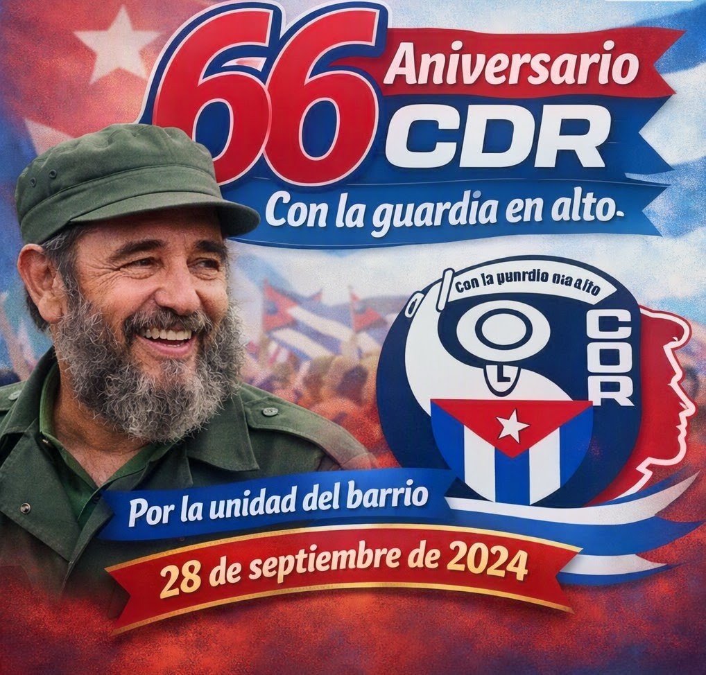 AlexiEsp2026's tweet photo. Faltan poco días para que se celebre el #66AniversarioDeLosCDR #100AñosConFidel https://t.co/VUrbUzPCNT
