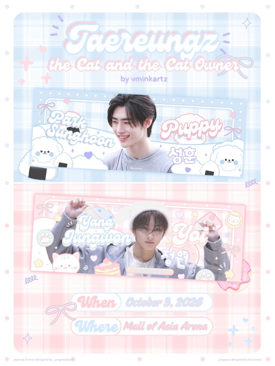 vminkartz's tweet photo. 𝐭𝐡𝐞 𝒄𝒂𝒕 𝐚𝐧𝐝 𝐭𝐡𝐞 𝒄𝒂𝒕 𝒐𝒘𝒏𝒆𝒓 — 🐈🐧
a sungwon fan support ♡

𑣲 jungwon and sunghoon banners
𑣲 like and retweet
𑣲 limited qty, strictly 1:1
𑣲 open for trades 

— will give some at won &amp; jakehoon cse

#DunkinPH_ENDLESS #DunkinPH 
#ENDLESSFunmeet #ENHYPEN ♡ https://t.co/FQSM2BbUMO