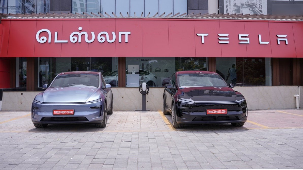 UpdatesChennai's tweet photo. 🚨Tesla debuts in Chennai with a new Experience Centre at Express Avenue https://t.co/zlY36guSTP