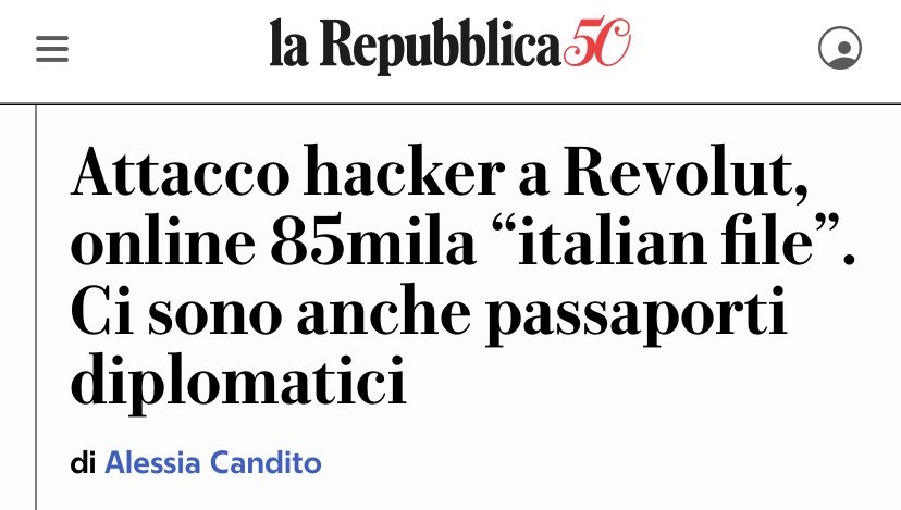 Criv81's tweet photo. Repubblica ha rivelato che il data breach legato a Revolut e alla violazione della PEC della Prefettura di Reggio Calabria è ben più esteso di quanto inizialmente comunicato, con la diffusione online di circa 150 GB di dati contenenti passaporti diplomatici e documenti sensibili.

I riscontri smentiscono clamorosamente la versione ufficiale del Viminale e confermano i sospetti che avevamo evidenziato pochi giorni fa: una grave vulnerabilità nella gestione della sicurezza informatica nazionale.

Siamo di fronte a uno scandalo enorme che, come sospettavo, dimostra l’assoluta inadeguatezza della postura di cyber-sicurezza del paese; purtroppo su quel fronte siamo ancora “all’età della pietra”, con strutture, uomini e mezzi totalmente inadeguati (sia per numero che per competenze).

Poi c’è anche una questione di opportunità: davvero tolleriamo un ministero degli interni che mente in modo così spudorato? O l’opinione pubblica italiana si mostrerà ancora una volta, l’ennesima, totalmente anestetizzata?

C'è poi un dettaglio che rende il quadro ancora più grottesco. Mentre le istituzioni cercavano di minimizzare la falla, emerge che l'intero inganno poggia su un bluff legale clamoroso: gli hacker hanno incalzato Revolut usando come leva il Regolamento UE 2023/1543 sulle prove elettroniche. Peccato che l'Articolo 3, paragrafo 1, punto 3 di quel testo escluda esplicitamente i servizi finanziari dal suo perimetro.

Siamo davanti a un corto circuito totale: uno Stato che non sa proteggere i propri accessi certificati e che mente sull’esfiltrazione di centinaia di GB di dati e un gigante fintech che cede dati sensibili dei clienti per paura di una norma europea che non si applicava nemmeno alla sua categoria. 

Questa storia ha scoperchiato il vaso di Pandora di un sistema incapace di difendere i cittadini, ma che invece mira solo a controllarli in modo sempre più invasivo; senza preoccuparsi delle conseguenze sulla privacy e sulla sicurezza.