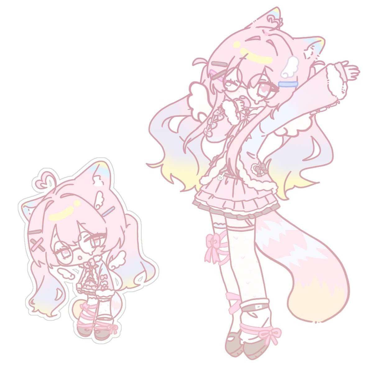 MochikoVT's tweet photo. I'm so tired.. I could sleep forever. ( `−ㅿ−´) 
I feel like turning that little me into a sticker.. .𖥔 ݁ ˖
🎨: @/blueblanket12 on Crepe~ https://t.co/1UYFwKepXO