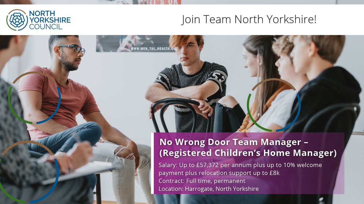NycjobsUk's tweet photo. The future is incredibly bright for No Wrong Door
Apply now! https://t.co/Niz6WEPZ1I
#ChildrensServices #RegisteredManager #ResidentialCare #NoWrongDoor #SocialCareLeadership #HarrogateJobs #ChildrensHomeManager #CYPS #TeamNorthYorkshire #NorthYorkshireCouncil https://t.co/ie3JPb0Udo