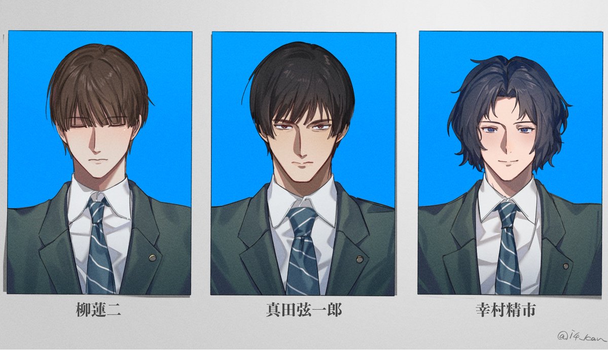 i4_kan's tweet photo. 三強、卒アルで並ぶわけのない三人だけど見たすぎていて🙋🙋🙋 https://t.co/F0vLeSGU09