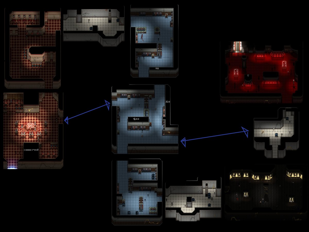 varenseith's tweet photo. Idk if anyone'd done this before, but I made maps of every floor and rooms of Part 1 of Canto X's RPG section!!! 
Feel free to use them!

https://t.co/C7munlprCC https://t.co/L5p4zPrdvk
