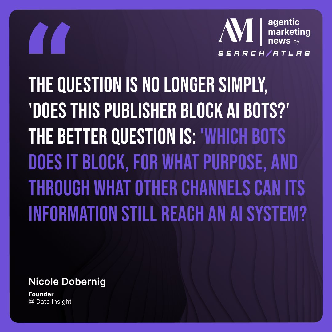 _Data_Insight's tweet photo. Think blocking AI training crawlers makes a publisher invisible to AI search? Think again. 🫣

https://t.co/6N86Kt5reM

#AISO #AEO #SEO #iGaming #Marketing https://t.co/qkipbGtVn1