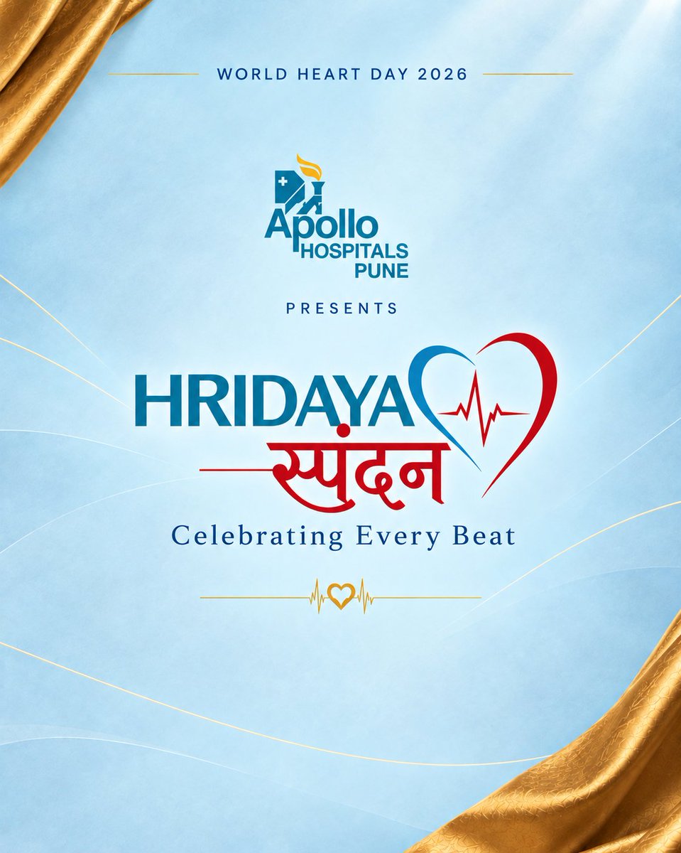 ApolloPune's tweet photo. A new chapter in heart care begins this World Heart Day! Apollo Hospitals Pune presents Hridaya Spandan – Celebrating Every Beat.
Swipe to reveal!
#WorldHeartDay #HridayaSpandan #HeartHealth #ApolloPune https://t.co/7LoS23CI9A
