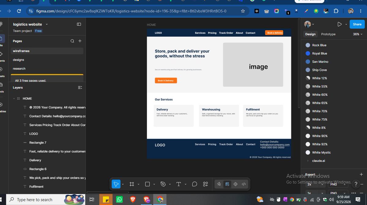 Rahmattalks's tweet photo. Another improvement now let's work on making it responsive before adding more screens ...
@X #connect #logistics #fypシ゚viral #UIUX #designers https://t.co/C8T8CRKati