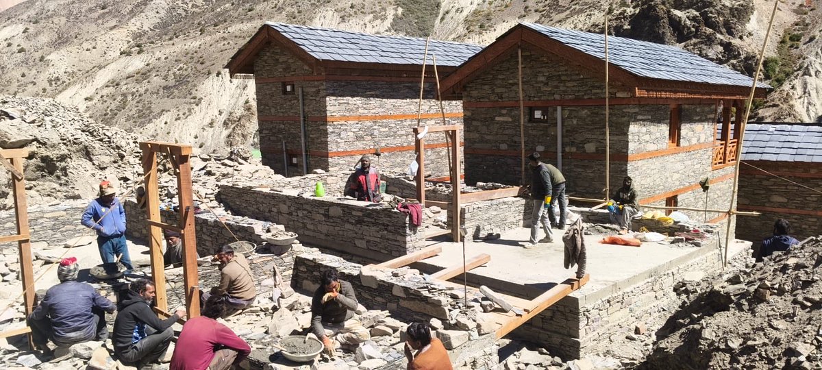 KumaonJagran's tweet photo. Jadung, emptied in 1962, gets its homes back after 64 years

During the India China war, the people of Jadung were moved out of their village in Uttarkashi. At 12,000 feet near the border, it stood empty for over six decades.

Now it's being brought back to life under the Vibrant Village scheme. Six houses are almost ready and could be handed to villagers by the 25th. Six homestays are complete and eight more are being built.

For the families who lost their ancestral village, this means a lot.
But they have one worry. Jadung and Nelang still fall under Inner Line rules, which restrict tourist movement and overnight stays. Villagers say that unless these rules are eased, the homestays won't get guests and the jobs they were promised won't come.

The DM says the Centre and state are working on relaxing the rules.

Jadung has its homes back. Now it needs people to be able to visit.