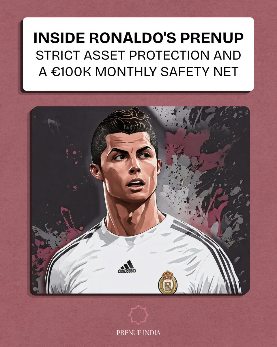 PrenupIndia's tweet photo. #CristianoRonaldo & Georgina Rodríguez have reportedly signed a #prenup, blending romance with practical financial planning.
The prenuptial agreement protects #CR7's billion-dollar empire as well as Georgina’s independent #business.
More about prenups 👉🏻 https://t.co/ez4BwWhBjT https://t.co/k6uLNRWRtr