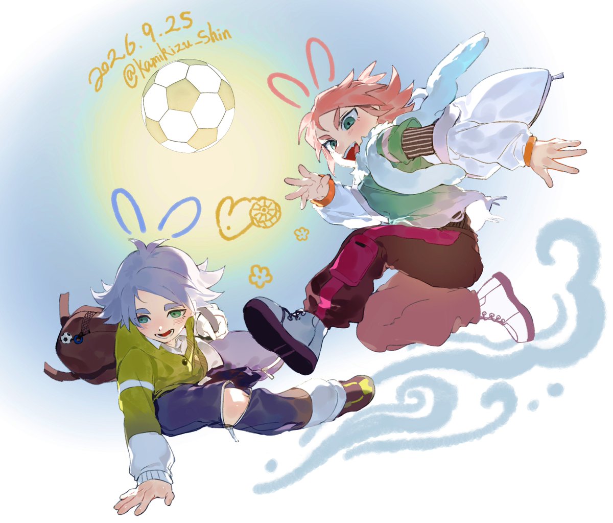 kamikizu_shin's tweet photo. 今天过节，会有两只小兔子跳过你的主页 https://t.co/x7vLCdglIC
