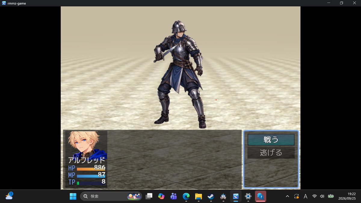 kumagarasu3150's tweet photo. ブラック企業から帰ってきて、AIとゲームを作っています。

元々書いていたダークファンタジー戦記
『レグネッセス』をRPG化することにしました。
RPGツクールMZ初心者。
現在、タイトル画面→導入→戦闘まで少しずつ制作中。

#ゲーム制作 #RPGツクールMZ #個人ゲーム開発 #インディーゲーム https://t.co/L91xIQDodO
