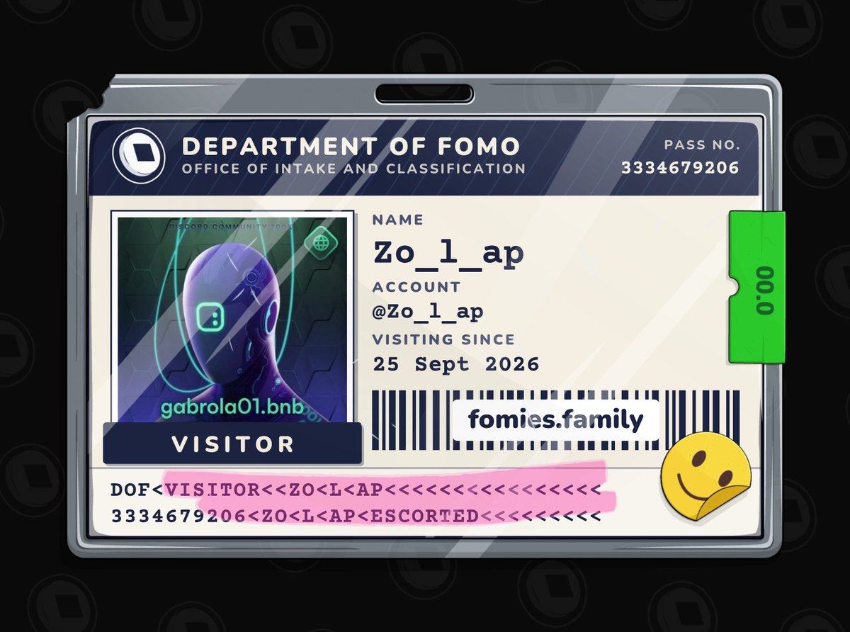 Zo_l_ap's tweet photo. visiting the department of fomo. no case yet. must be escorted at all times. @FomiesNFT

https://t.co/Dr1FmJCCkH https://t.co/3AoZzxxO9B