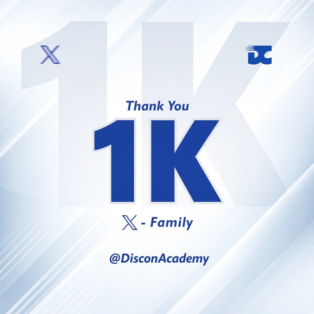 DisconAcademy's tweet photo. 𝗪𝗲 𝗛𝗶𝘁 𝟭𝗞 𝗙𝗼𝗹𝗹𝗼𝘄𝗲𝗿𝘀  🎉

We sincerely Appreciate every single one of you. 🥹
Thank you for believing in what we are building here @DisconAcademy 🫶💙
Arguably the Best Trading Academy from this Part of the World is on the Rise. Turn on notifications to get notified on our daily posts 🔔
We are Just getting started 🚀

Thank you, 1K. 💙