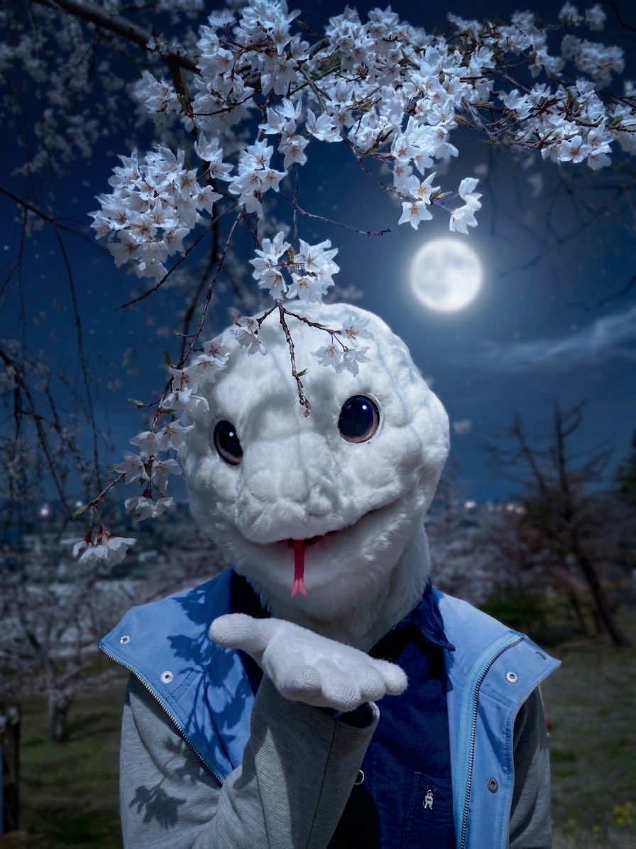 SoW_Snake's tweet photo. 月が綺麗ですね〜🌕
あと、キミのことが好きだよ♪🐍✨
#白ヘビのそ〜くん
#CHOPS #超獣一華 #十五夜 https://t.co/oem4D4I1Z2