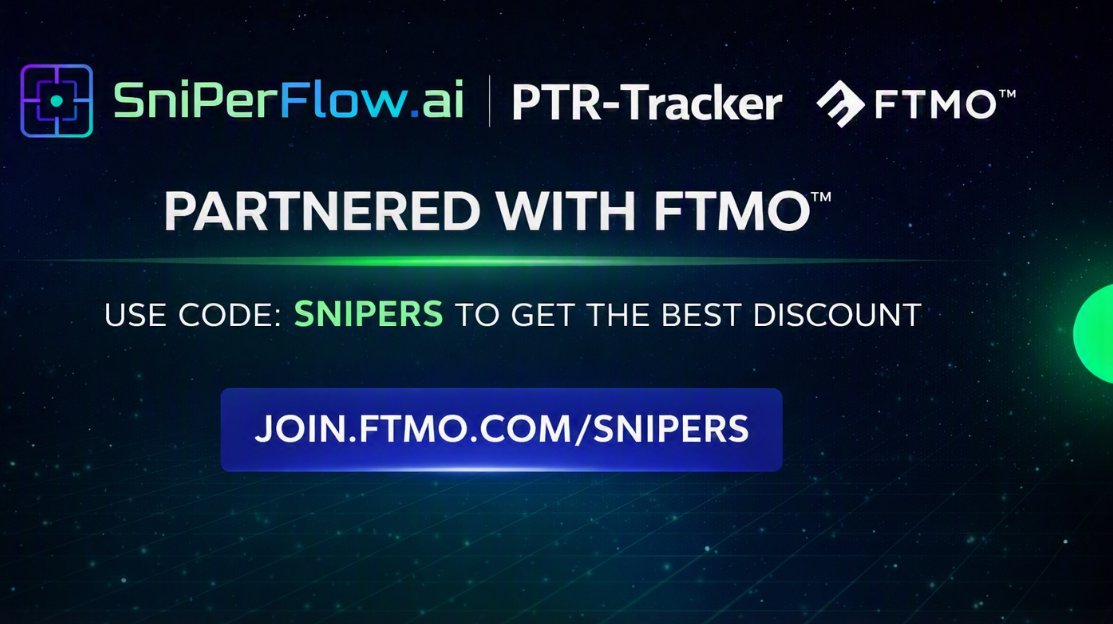 ptr_tracker's tweet photo. https://t.co/puM0bZEdzY | PTR‑Tracker × FTMO  
The partnership is official.
USE CODE: SNIPERS for exclusive discounts.
https://t.co/D6d69r6gfz https://t.co/GlfoR1JViR