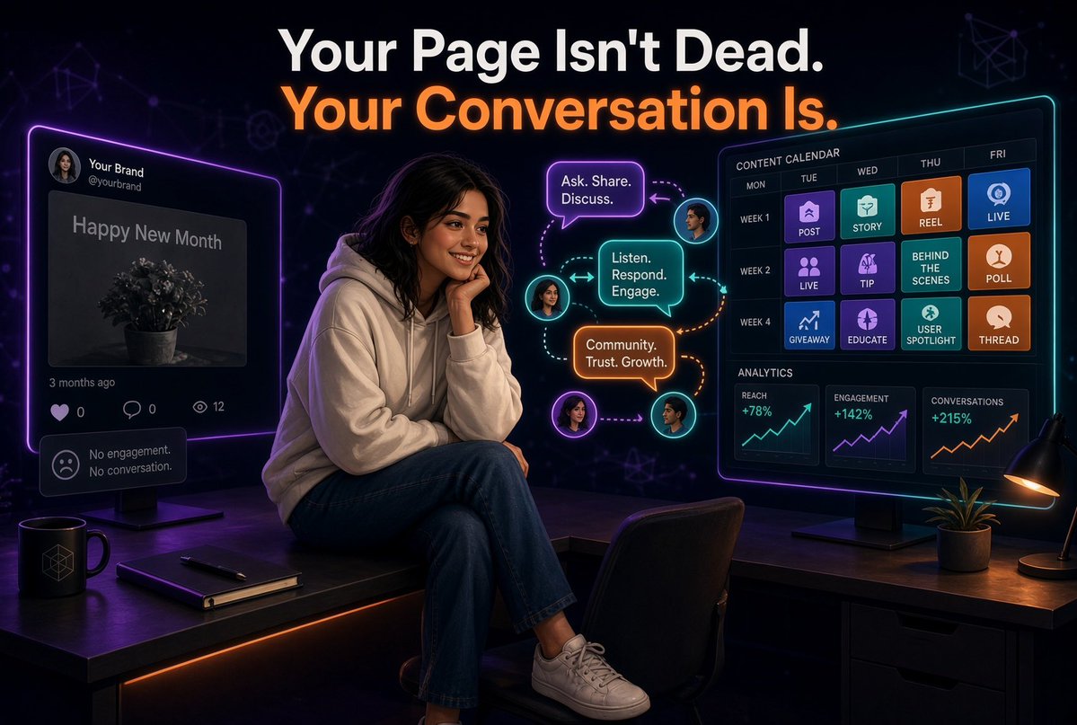 emiie924's tweet photo. Imagine opening a brand’s page and the last post was “Happy New Month” from 3 months ago. 😭

Then someone says, “We need a social media manager.”

But what exactly is a Social Media Manager supposed to do?

SMM is much more than posting pictures and writing captions.

Social Media Management is how a brand plans, creates, manages and grows its presence on social media.

And the scope is actually pretty wide.

It can involve:

→ Content planning and creation
→ Developing a content strategy
→ Managing the brand’s social pages
→ Community management and engagement
→ Scheduling posts
→ Understanding the target audience
→ Tracking analytics and performance
→ Studying what content works and what doesn’t
→ Adjusting the strategy based on results

So if a post flops, you don’t just say, “People didn’t like it.”

You look at why.

Was the topic wrong?
Was the hook weak?
Was the timing off?
Did the content speak to the right audience?

That’s also one of the biggest differences between social media marketing and traditional marketing.

A billboard can sit on the road all day telling you:

“BUY THIS PRODUCT.”

You can’t exactly stop the billboard and say, “But why should I?” 😂

Social media is different.

People can reply, ask questions, share their experiences, complain, recommend the product or completely ignore the post.

It’s a two-way conversation.

That means social media isn’t only about getting a brand in front of people.

It’s also about understanding the people you’re trying to reach and giving them a reason to care.

And I think that’s what makes SMM interesting.

You’re not just managing a page.

You’re managing how a brand shows up, communicates and connects with its audience online.