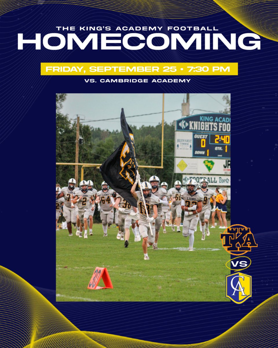 kingsathl's tweet photo. It is homecoming!!
Kick off is set for 7:30! 
#GOLions https://t.co/ENAQ3j5zIz