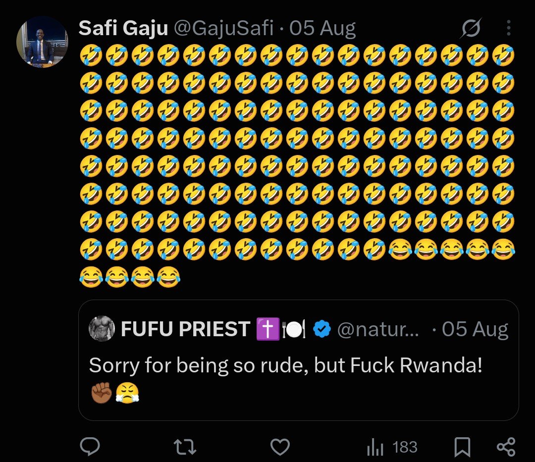 RuganzuRw's tweet photo. @GajuSafi @Cambarantama257 @dr_dash250 Hh, Uhmm, Who are you ?! nyuma yo kubona wisekera Cyane kuri Post nkiyi I can see right through your heart! kuvuga ko MK gutuka PK ntacyo bigutwaye ubu ndakumva. https://t.co/EPgRMvArAe