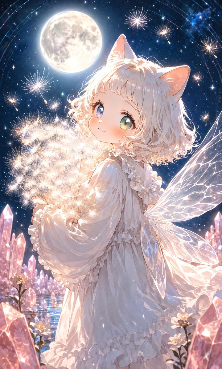 Okappa_Wabiko's tweet photo. 今日の綿毛𓈒𓂂◌͙𓈒𓐍͙
おやすみにゃさいです～🌾🌕
 #AIart️️️️️️️️️️️️️️️️️️️️️️️️️️️️️️️️️️️️️️️️️️️️️️️️️️️ https://t.co/fFP7HxhdVJ