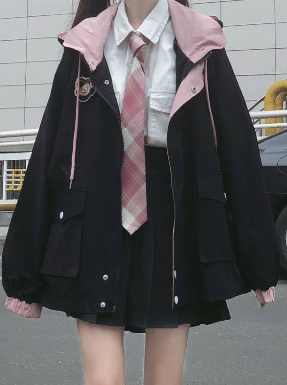 Belchic7's tweet photo. 地雷学園のブルゾンかわいすぎる🎀🖤 https://t.co/78DQ2onf39