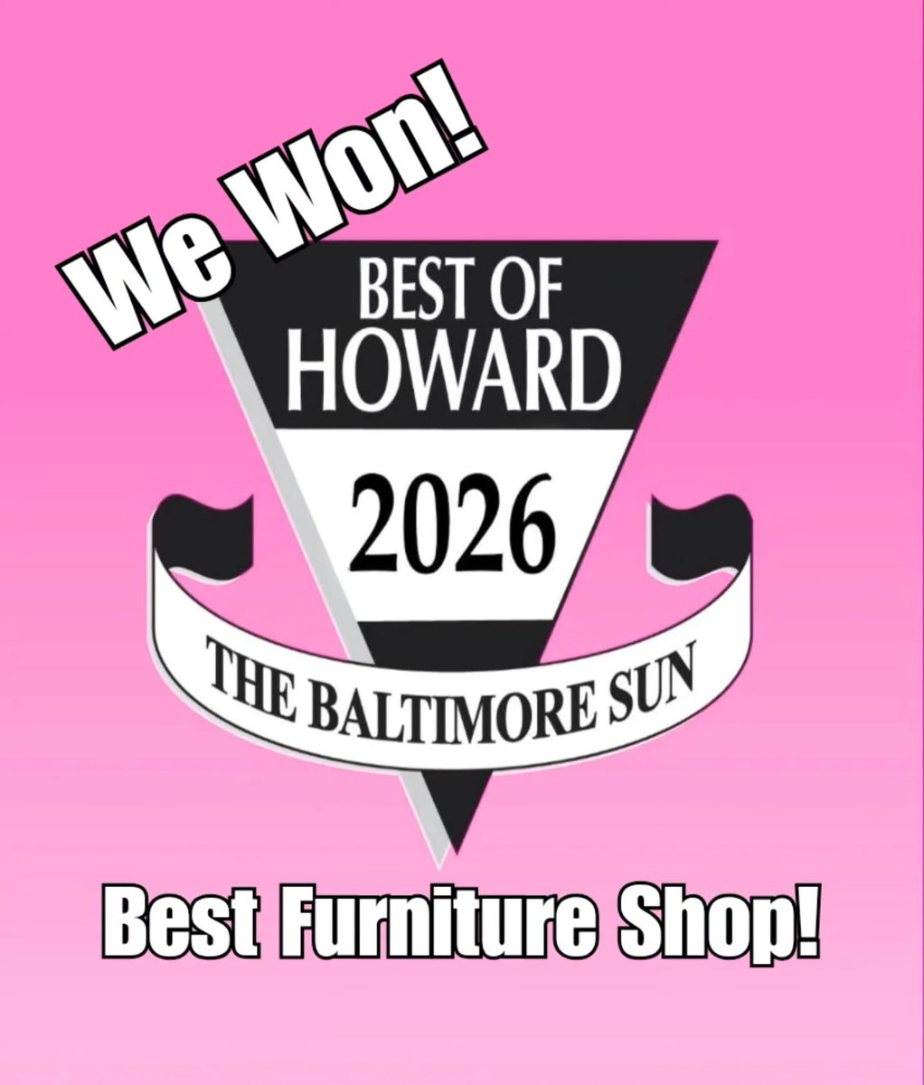 ArmandaImber's tweet photo. We did it again! The Pink Cabbage won Best Shopping–Furniture in Best of Howard County 2026, two years in a row, plus an Honorable Mention for Antiques. Thank you for 21 years of support! https://t.co/UBssJ5R98u