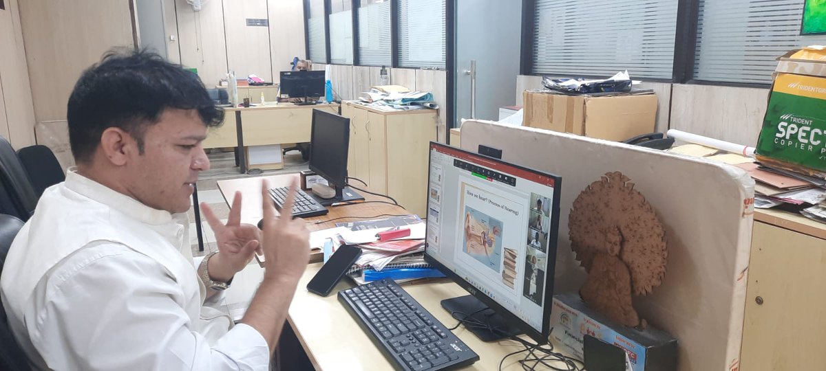 islrtc's tweet photo. Promoting Accessible Healthcare through ISL

As part of #IWDP2026, ISLRTC conducted an online Basic ISL Awareness Programme for Doctors, Nurses &amp; hospital staff from District Hospitals across Uttar Pradesh, with around 35 participants.

#indiaSpeaksISL https://t.co/iQ52QQrmge