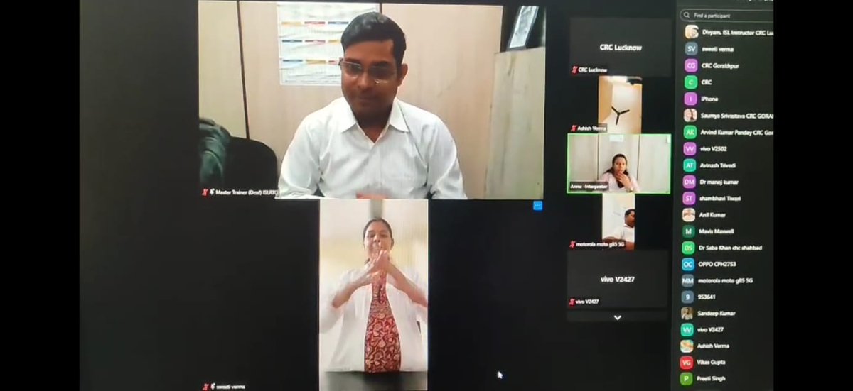 islrtc's tweet photo. Promoting Accessible Healthcare through ISL

As part of #IWDP2026, ISLRTC conducted an online Basic ISL Awareness Programme for Doctors, Nurses &amp; hospital staff from District Hospitals across Uttar Pradesh, with around 35 participants.

#indiaSpeaksISL https://t.co/iQ52QQrmge