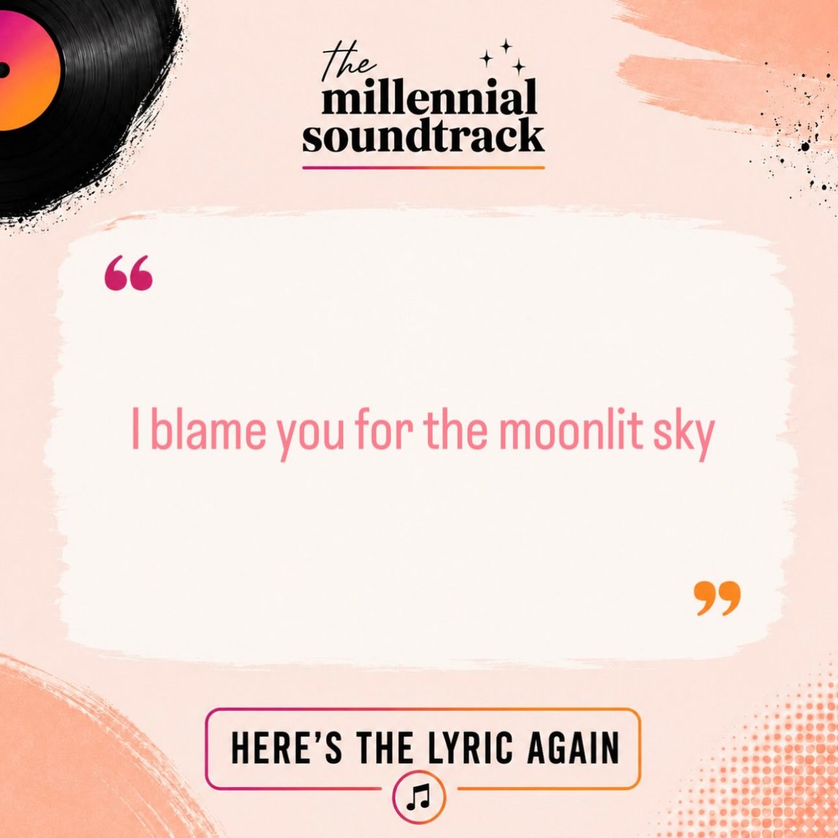 MableWaynick's tweet photo. Yesterday morning’s reveal: “Sleeping Satellite” by Tasmin Archer. Did you guess it right? Share your answer in the comments. If not, don’t worry—come back tonight for another lyric challenge and last night’s reveal. https://t.co/lwYsM2ZEab