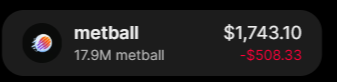 ProfLiquidated's tweet photo. @basedjhay @metballfun @MeteoraAG wait n C 
now 17:57 what become next  @metballfun https://t.co/dGMzpLxpnt