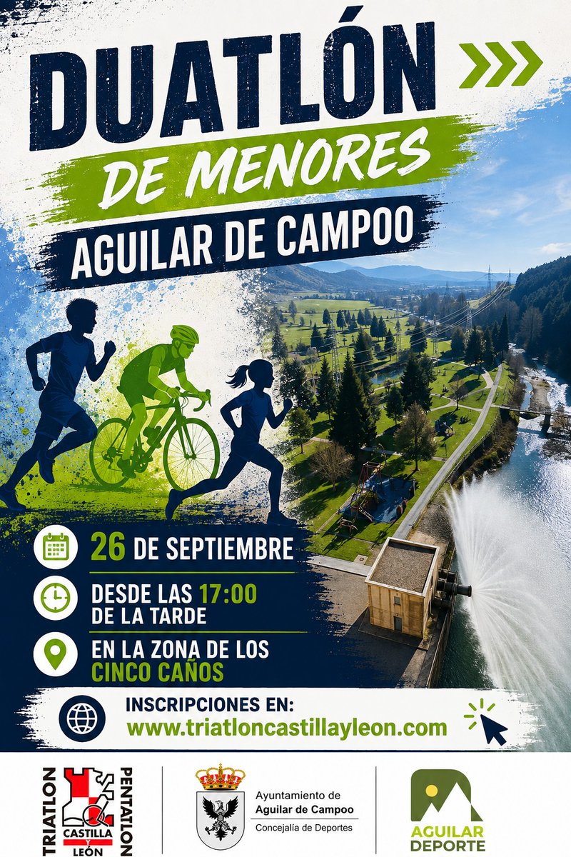 fedetriatloncyl's tweet photo. Dicen que no hay dos sin tres...
asรญ nos pasa con Aguilar de Campoo
Volvemos al ๐โโ๏ธ๐๐ตโโ๏ธ๐ต๐โโ๏ธ๐ de Menores
Tienes toda la informaciรณn aquรญ ๐
https://t.co/RvxW3DcEwQ
Una recomendaciรณn
Vete con tiempo para disfrutar de la Montaรฑa Palentina
#duatlon #ducross #menores #teamCyL https://t.co/9dz8bKJ46m