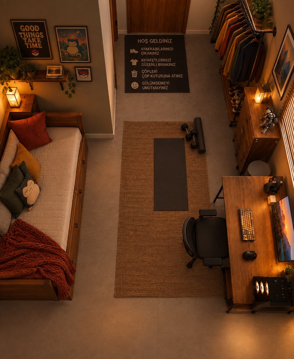LinkTheLegendJB's tweet photo. @umay1s5 Optimize the space introduce more of a reason to use natural lights. Thinner taller dresser. And actually I would have a slightly smaller desk too https://t.co/Vp84K2uNho