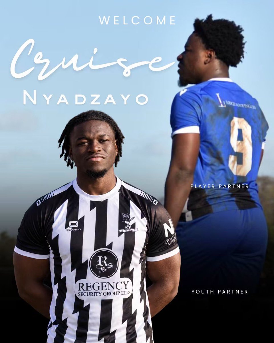 DerehamTown's tweet photo. Transfers 🖋️
Cruise Nyadzayo signs 💪
Ex Mulbarton, Sudbury, Lowestoft, Wroxham, Bury Town & Plymouth Parkway forward Cruise joins the Magpies and goes straight into the match day squad for tomorrow
#WeAreDereham https://t.co/sRu9l4wtFL