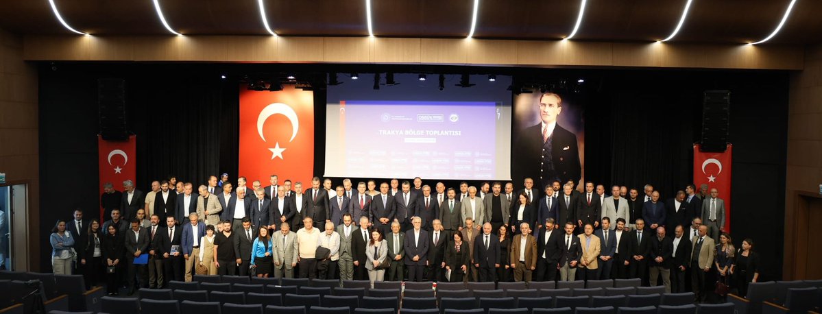 MemisKutukcu's tweet photo. OSBÜK Trakya Bölge Toplantımızı, bölge OSB'lerimizin yoğun katılımıyla gerçekleştirdik.

Değerli Başkanlarımız ve bölge müdürlerimizle, bölgedeki 23 OSB'mizin sorunlarını ve taleplerini istişare ettik.

Sanayi ve Teknoloji Bakan Yardımcımız Sayın Oruç Baba İnan başta olmak üzere katılan ve katkı veren tüm başkanlarımıza, bölge müdürlerimize teşekkür ediyor, toplantımızın hayırlı olmasını diliyorum.
