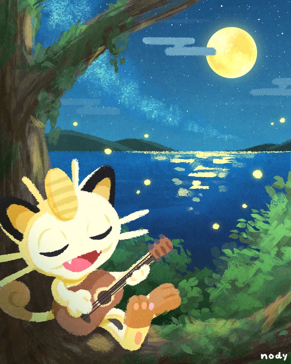 nody_lowmoo's tweet photo. ポケモン・ニャースとお月見🎑
#中秋の名月 https://t.co/Lci3lPSdd2