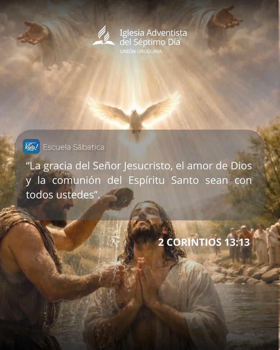 dadgab_2002's tweet photo. GRACIA, AMOR Y COMUNIÓN

Dios no te da migajas: te da su gracia, su amor y su Espíritu. ¿Invitás a un amigo a estudiar la Biblia? https://t.co/tNaIyIqIn6

#173AñosCumpliendoLaMisión #unavoz27 #integradosenlamisión #adventistasuruguay https://t.co/Wlllgf8HIX