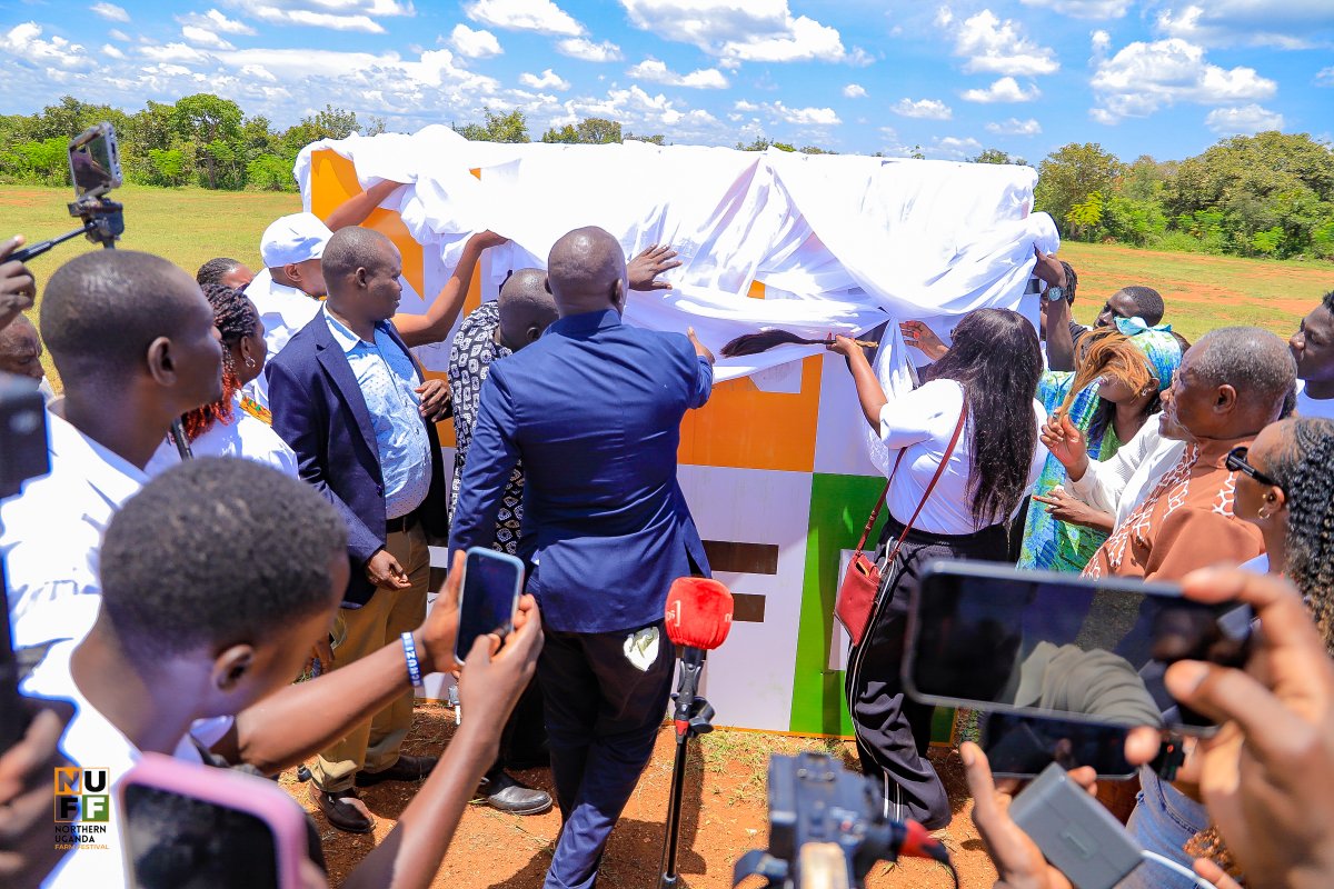 fourthmediaug's tweet photo. Partners:

✂️ And it's official! The NUFF 2026 Launch was sealed with the ceremonial ribbon-cutting at Tegot Farmstead today - marking the first step toward the Northern Uganda Farm Festival this December 🌾

📅 Dec 11–12, 2026 | "Kodi pa Lyec - Seeds of Greatness".

@norbertmao @LadyTEGOT @DamalieOwori 

#NorthernUgandaFarmFestival2026
