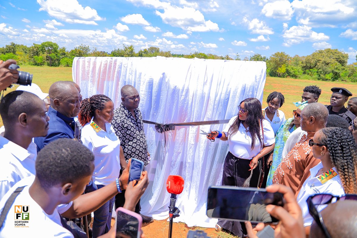 fourthmediaug's tweet photo. Partners:

✂️ And it's official! The NUFF 2026 Launch was sealed with the ceremonial ribbon-cutting at Tegot Farmstead today - marking the first step toward the Northern Uganda Farm Festival this December 🌾

📅 Dec 11–12, 2026 | "Kodi pa Lyec - Seeds of Greatness".

@norbertmao @LadyTEGOT @DamalieOwori 

#NorthernUgandaFarmFestival2026