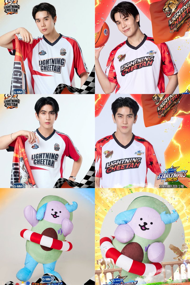 tannsbe7ry's tweet photo. the lightning cheetah ma-gai family is all ready for starlympics this year too ⚽!!

#jimmyyjp #sea_tawinan #AVOCEAN 

2025                                                                   2026 https://t.co/gV0E9hBZBY
