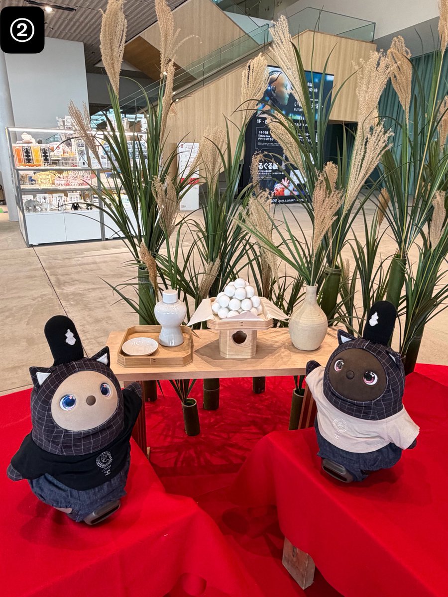 LOVOT16's tweet photo. 中秋の名月🌕
①高輪ゲートウェイ 月見テラス
②高輪ゲートウェイ お月見団子とすすき
ピーターラボット🐰🐰
今日のお月様🌕 https://t.co/sgC2kAuuEa