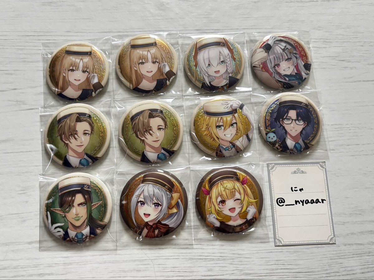 __nyaaar's tweet photo. 《 交換 》 にじさんじ 缶バッジビスケット

譲: 画像1

求: 画像2 or 定価＋送料

郵送のみ
プロカ必読
お気軽にお声掛けください🙂‍↕️ https://t.co/0itBiiXhE4