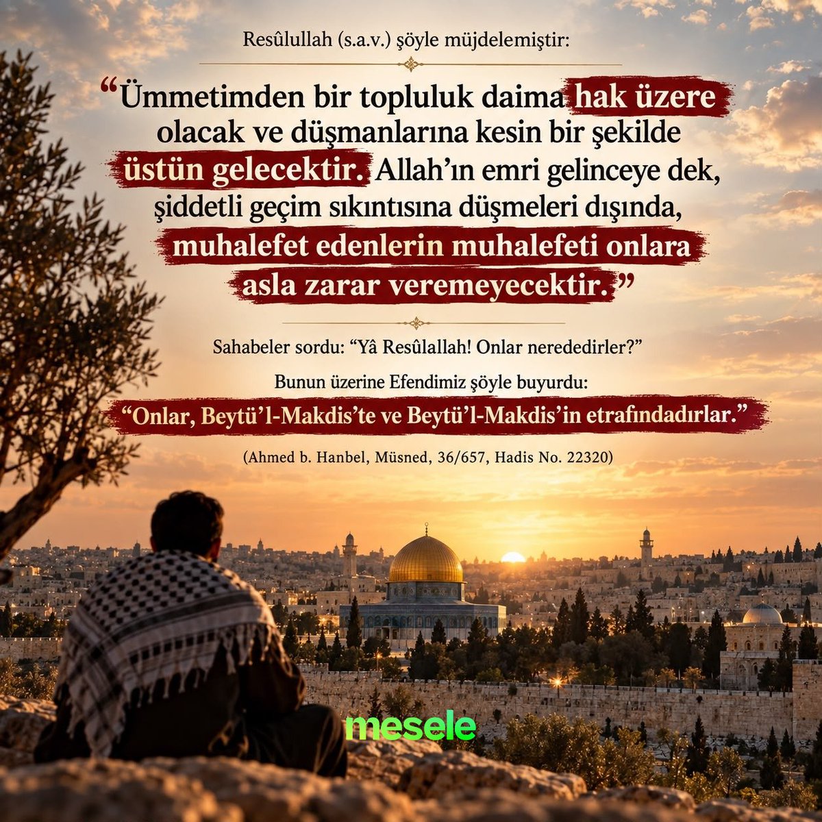 meselecomtr's tweet photo. Resûlullah (s.a.v.) şöyle müjdelemiştir: https://t.co/SDVdZ6Fkcl
