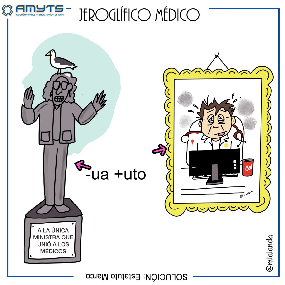 amytsmedicos's tweet photo. 🎨CONTRAPORTADA. "El jeroglífico del Estatuto Marco", por @mlalanda 

https://t.co/elh0IkAatu https://t.co/86TqkMDW4D