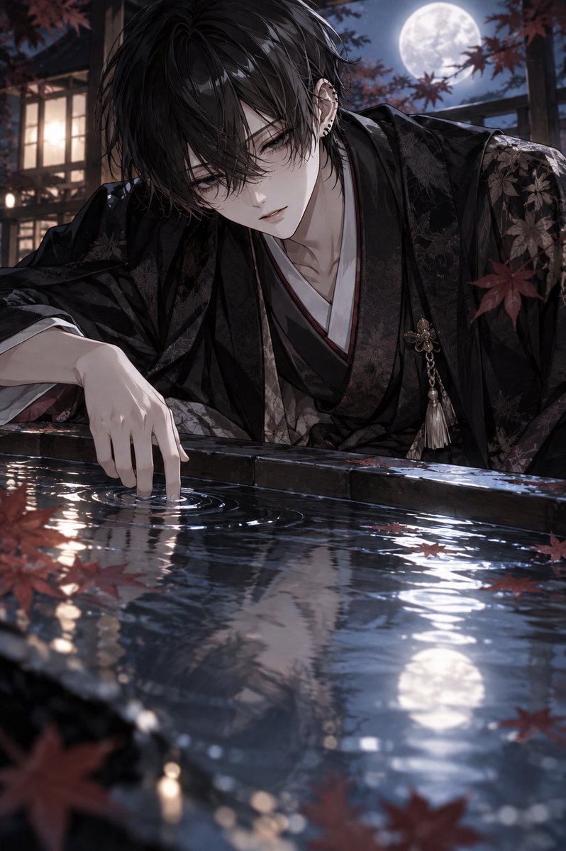 819Bonnie's tweet photo. 🌕

月白風清

#四飼AIイラスト　律 伊織 奏斗 蓮 https://t.co/5DIoPQ50mi