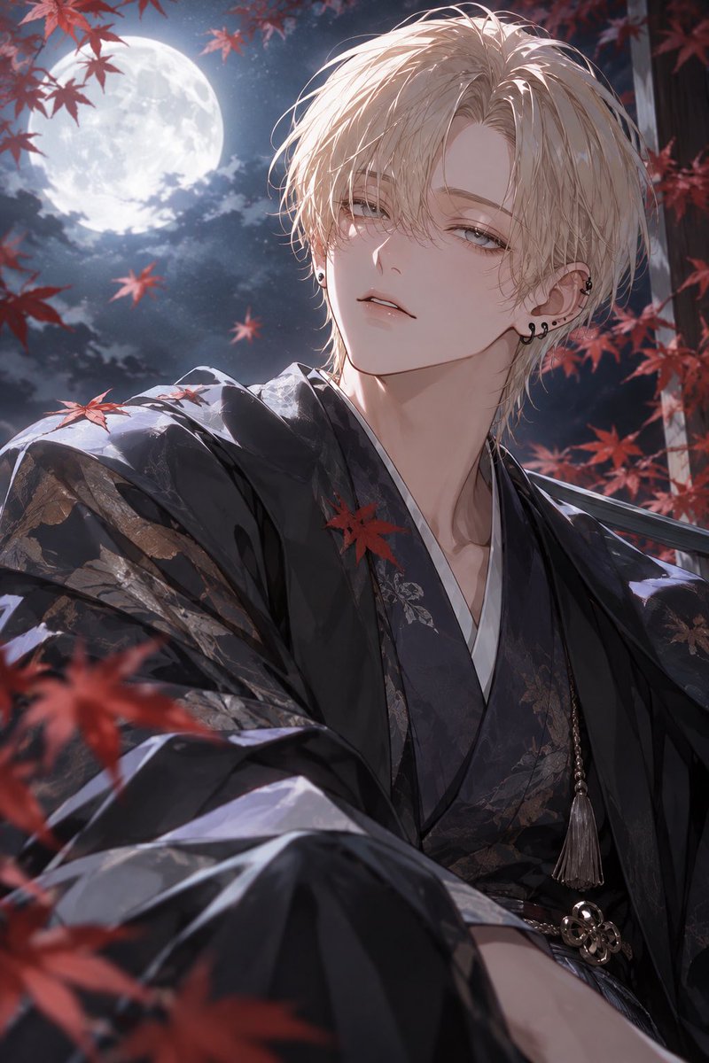 819Bonnie's tweet photo. 🌕

月白風清

#四飼AIイラスト　律 伊織 奏斗 蓮 https://t.co/5DIoPQ50mi