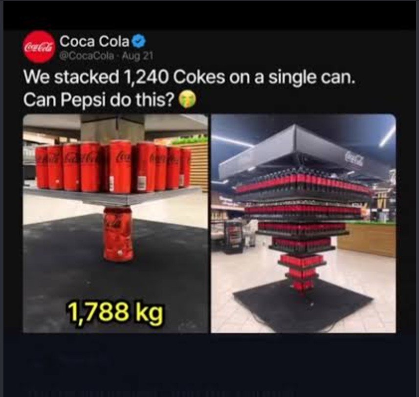 asy_8848's tweet photo. @JayPrashanth @CarToq @TATA_CARS Bhai, if you cover this in your YT video, do mention the Coke gimmick too.
Physics in the play, not everything is at this standstill. Real life accidents don't happen with a crane slowly lowering a Harrier on the head. https://t.co/PFhkexYrG7