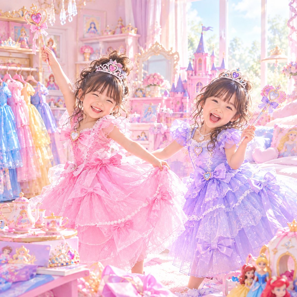 iyy_mpu's tweet photo. ←想像してた4歳の女の子双子🎀✨

　　レゴランドでポーズを決めるうちの双子→ https://t.co/xnJlY6AFF6
