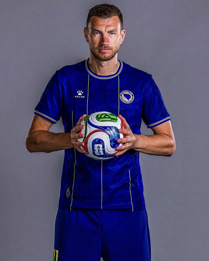 eurofootcom's tweet photo. 🇧🇦🥲 Today is Edin Džeko's FINAL match as a Bosnia player. The game was sold out in 14 minutes. 🎟️✅ 

Džeko said he did not think he would be playing football at the age of 40.... he then captained his nation at the 2026 World Cup. 

Bosnia's all-time top goalscorer. LEGEND. 👑 https://t.co/KBxc5JVYOS