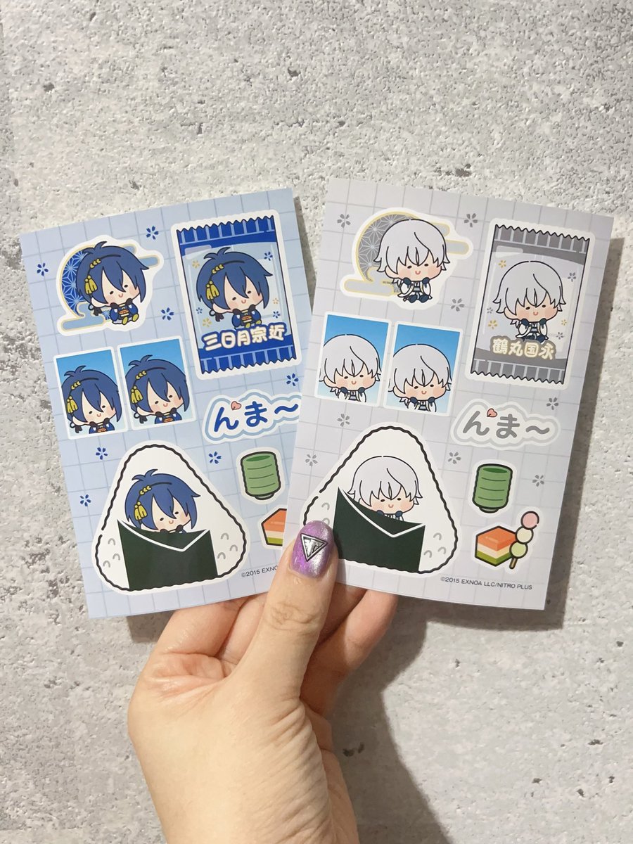 n2nem's tweet photo. 刀剣乱舞 んまほっぺ プリントシール 第1弾 ～ 第4弾がファミマの店内コピー機で9月25日に再販売だから
今日プリントしてきたよ〜(*´▽`*)🌸🌸*･ https://t.co/Tmj2TWhiyW